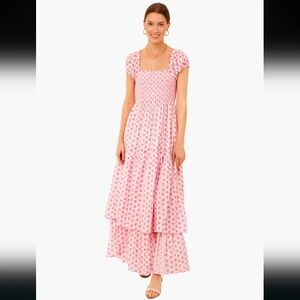 NWT Loveshack Fancy Pink Divine Anzie Dress, Sz S